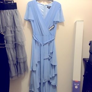 Tahari Tiered Maxi in Periwinkle